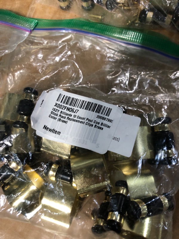 Photo 1 of ***NON REFUNDABLE BUNDLE******
ISZY Billiards 10 Count Pool Cue Billiard Stick Rack Replacement Clips Brass Color (4 Pack Bundle)