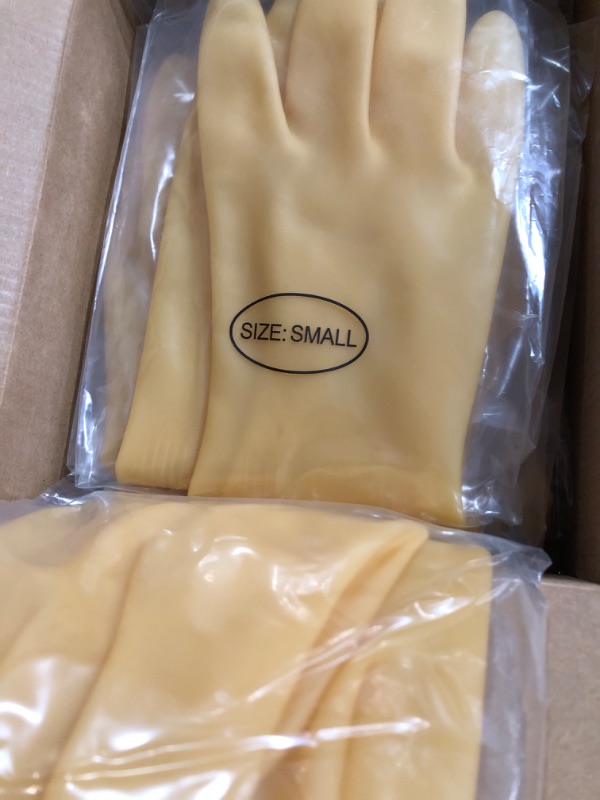 Photo 3 of IUCGE Rubber cleaning gloves 6 Pairs  SMALL