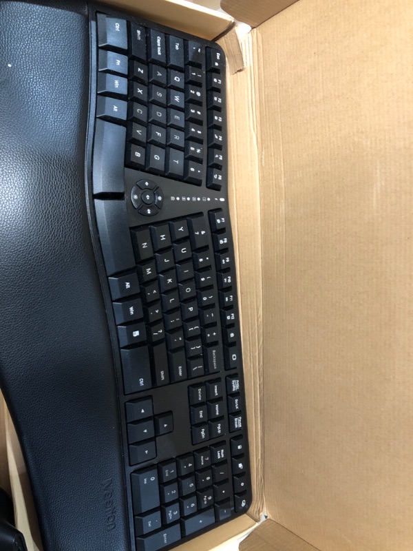 Photo 2 of MEETION Ergonomic Wireless Keyboard and Mouse, Ergo Keyboard with Vertical Mouse