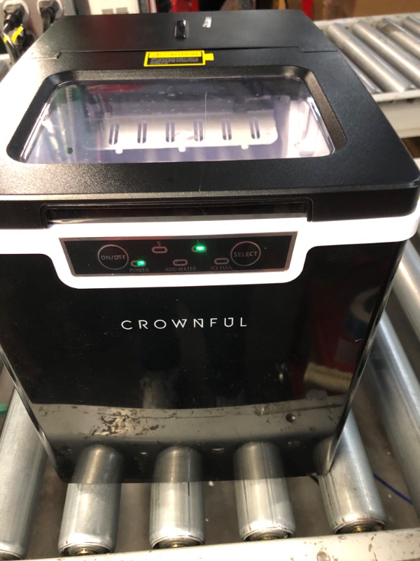 Photo 2 of CROWNFUL Ice Maker Machine for Countertop, 9 Bullet Ice Cubes S/L Ready in 7 Minutes
