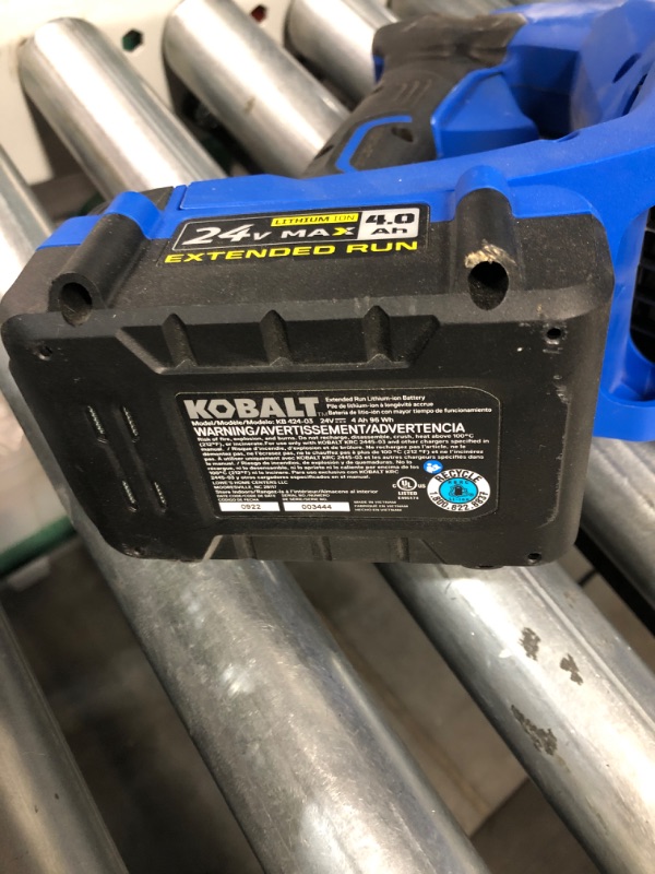 Photo 4 of *PARTS ONLY DOES NOT FUNCTION*
Kobalt 24-Volt Max Lithium Ion 410-CFM Brushless