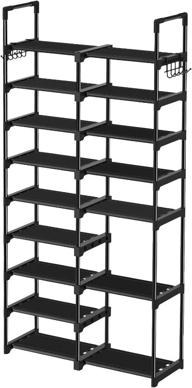 Photo 1 of  9 Tiers Shoe Rack Shoe Organizer Storage with Non-Woven Fabric Tall Shoe Shelf