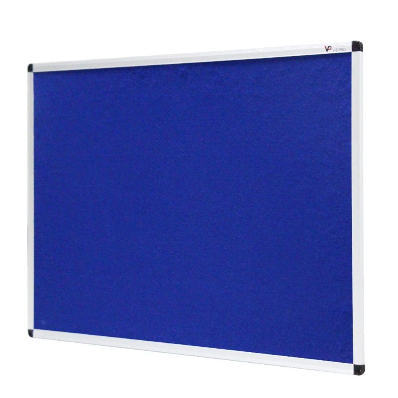 Photo 1 of VIZ-PRO Notice Board Felt Blue, 36 X 24 Inches, Silver Aluminium Frame 36 x 24 Inches Blue