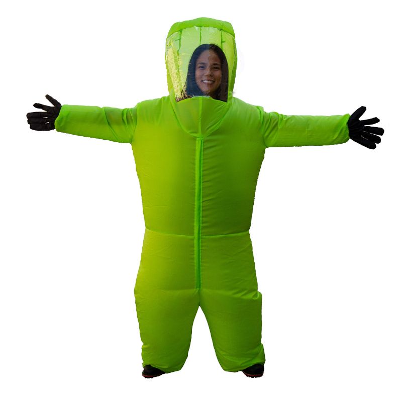 Photo 1 of Glowy Zoey Inflatable Hazmat Costume Adult Unisex Green