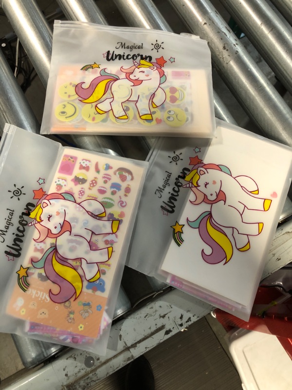 Photo 2 of Cute Unicorn Stickers Party Favors 820 Counts Girly Rainbow Magical Unicorn Stickers Decal Water Bottle 3 pack