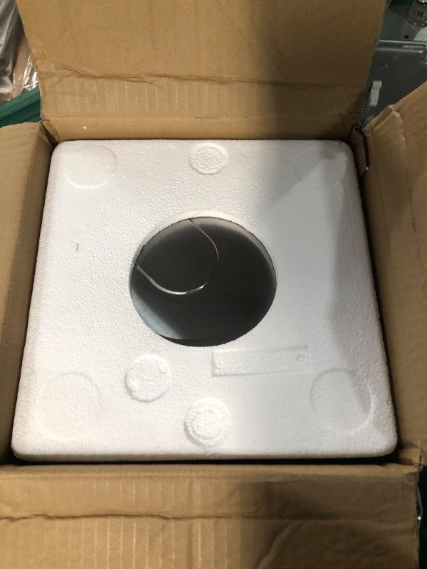 Photo 2 of Amazon Basics Round Cylindrical Soft-Close Small Trash Can With Foot Pedal, 5 Liter/1.3 Gallon, Brushed Stainless Steel 5L / 1.3 Gallon