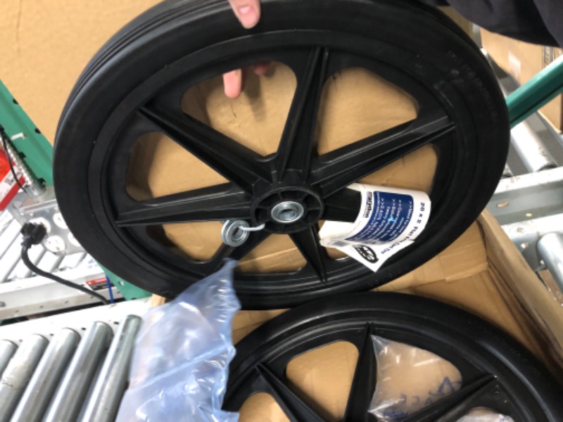 Photo 1 of 20" Flat Free Tire and Wheel, with 3/4" & 5/8" Bearing, 2.45" Centered Hub, Replacement Wheel 
