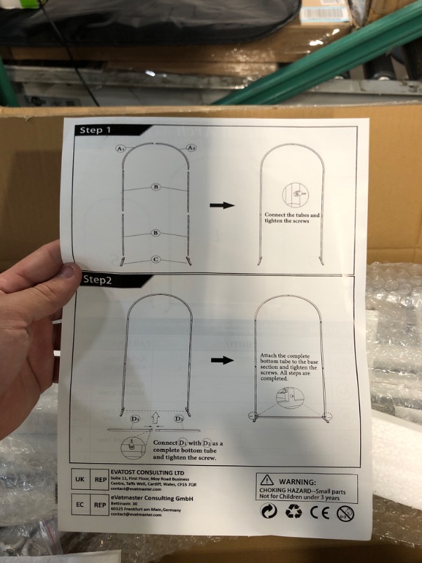 Photo 1 of **READ NOTES BELOW*Putros Metal Arch Backdrop Stand White Wedding Backdrop Stand Square Arch Frame for Birthday Party Graduation Ceremony Decoration (3-Piece Set) Set of 3 White-3pcs