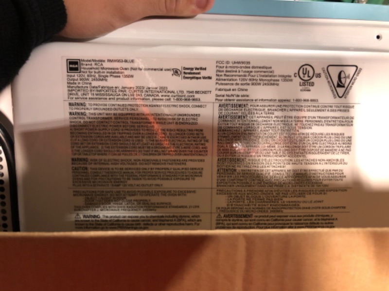 Photo 1 of Microwave Oven with Oversized Display, Blue 