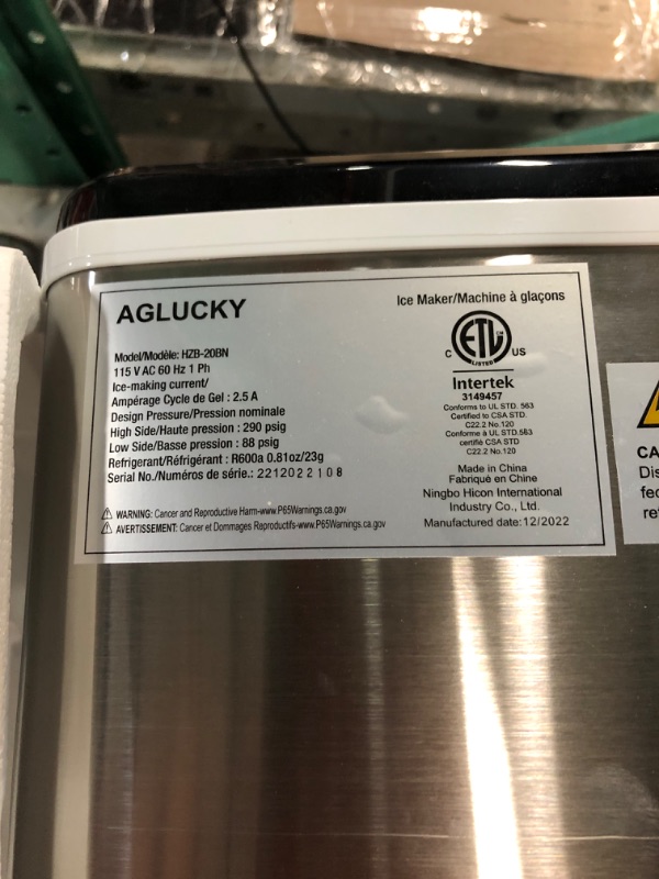 Photo 3 of ***DOES NOT POWER ON - FOR PARTS ONLY - NONREFUNDABLE - NONFUNCTIONAL***
Nugget Ice Maker Countertop, Countertop Ice Maker?44lbs/Day