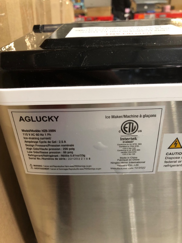 Photo 5 of ***DOES NOT POWER ON - FOR PARTS ONLY - NONREFUNDABLE - NONFUNCTIONAL***
Nugget Ice Maker Countertop, Countertop Ice Maker?44lbs/Day