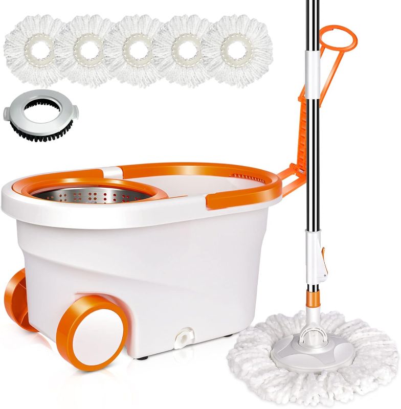 Photo 1 of **NON-REFUNDABLE-SEE COMMENTS**Masthome Spin Mop and Bucket,Mop and Bucket with Wringer Set,Spin Mop for Floor Cleaning 