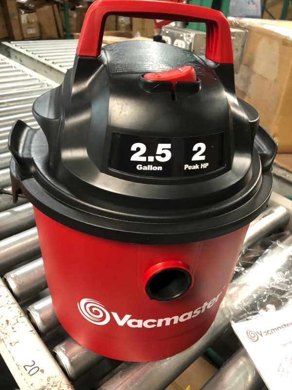 Photo 4 of ***POWERS ON  - BUT NO SUCTION***
Vacmaster Red Edition VOM205P 1101 Portable Wet Dry Shop Vacuum 2.5 Gallon 2 Peak HP