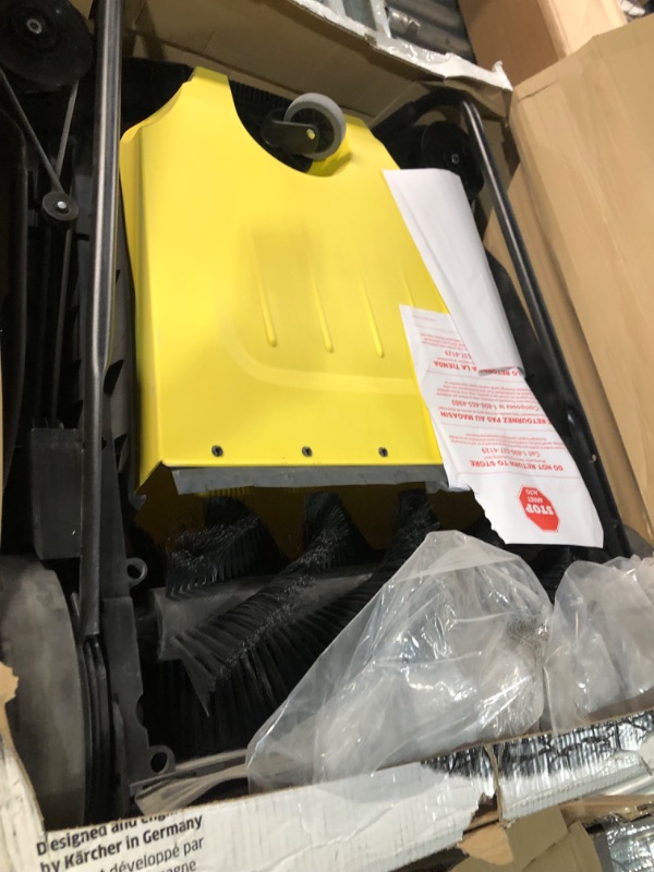 Photo 2 of (PARTS ONLY/NO REFUNDS) Karcher S 6 Twin Walk-Behind Outdoor Hand Push Floor Sweeper - 10 Gallon Capacity, 33.9" Sweeping Width