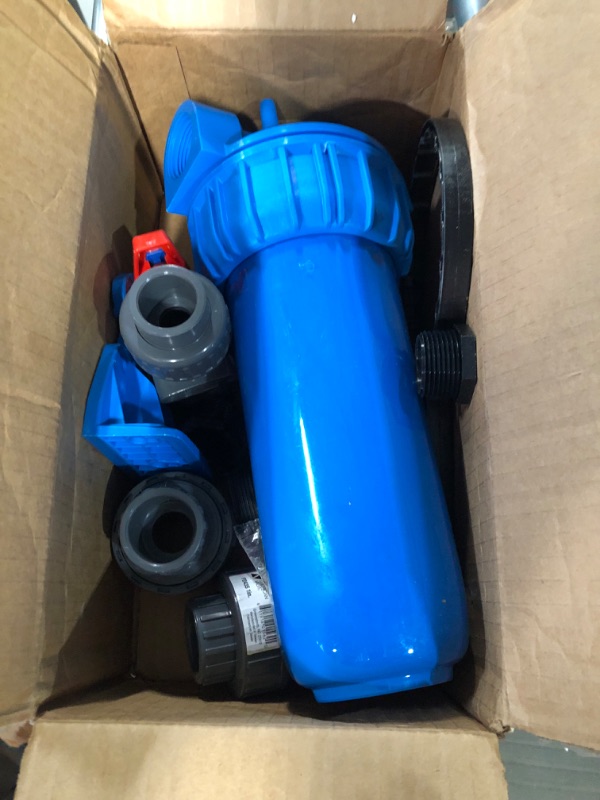 Photo 1 of Aquasana EQ-075 Rhino Whole House System 3/4" Fittings and 10" Pre Water Filter Install kit, Blue