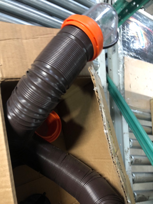 Photo 2 of Camco RhinoFLEX RV Sewer Hose Kit with Swivel Transparent Elbow and 4-in-1 Dump Station 