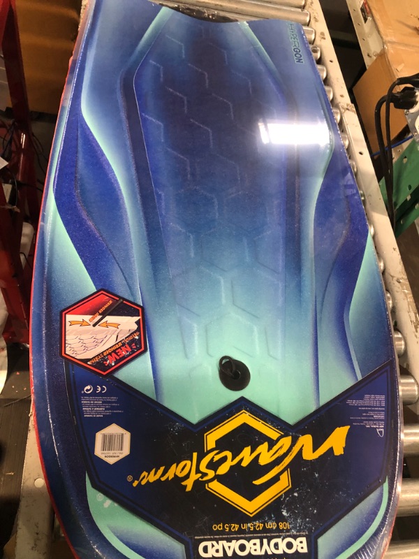 Photo 1 of ****only one board***Wavestorm-42.5in Performance Foam Bodyboard with Sector Fin Channel Bottom, Bodyboard for Beginners and All Surfing Levels, Complete 2 Pack Board Set Includes Leash Blue, Orange