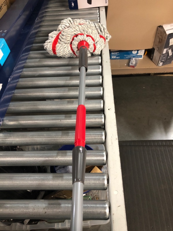 Photo 2 of *PREV USED*
Rubbermaid Microfiber Twist Mop | 16" Wide White Microfiber Head | 4.5 ft Gray/Red