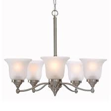 Photo 1 of * incomplete * no lamp * parts only * 
Project Source Roseall 5-Light Brushed Nickel Traditional Dry Rated Chandelier
