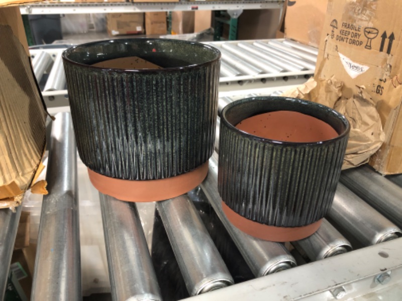 Photo 1 of 2pk glass plant pots