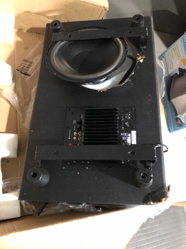 Photo 6 of **DAMAGE** Monoprice 133830 Ssw-10 Powered Slim 10 In Subwoofer - Black | 150 W