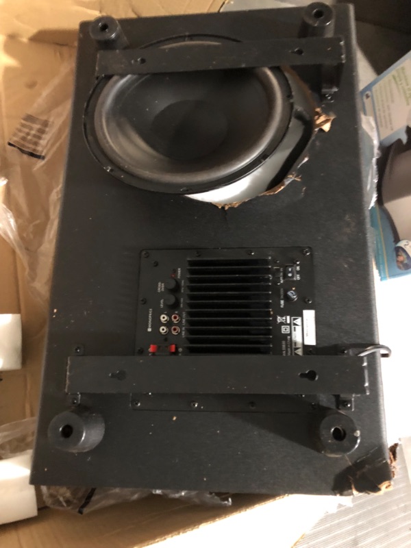 Photo 5 of **DAMAGE** Monoprice 133830 Ssw-10 Powered Slim 10 In Subwoofer - Black | 150 W