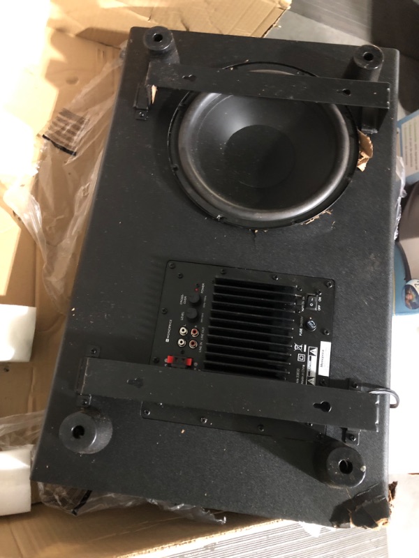 Photo 8 of **DAMAGE** Monoprice 133830 Ssw-10 Powered Slim 10 In Subwoofer - Black | 150 W