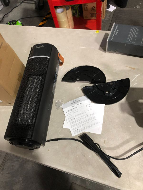 Photo 1 of ***NOT FUNCTIONAL - FOR PARTS - NONREFUNDABLE - SEE NOTES***
Grelife 1500W Space Heater with Adjustable Thermostat, 18" PTC