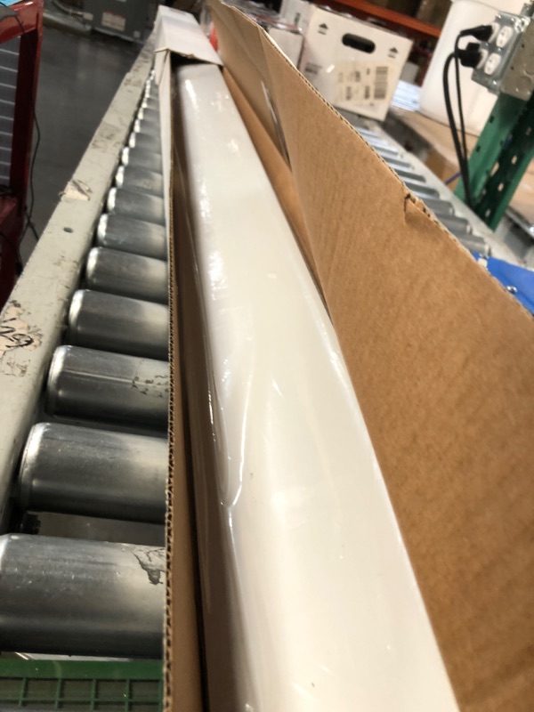 Photo 1 of Project Source Light filtering vertical 3.5-in Slat Width 78-in x 84-in Cordless White Vinyl Light Filtering Vertical Blinds