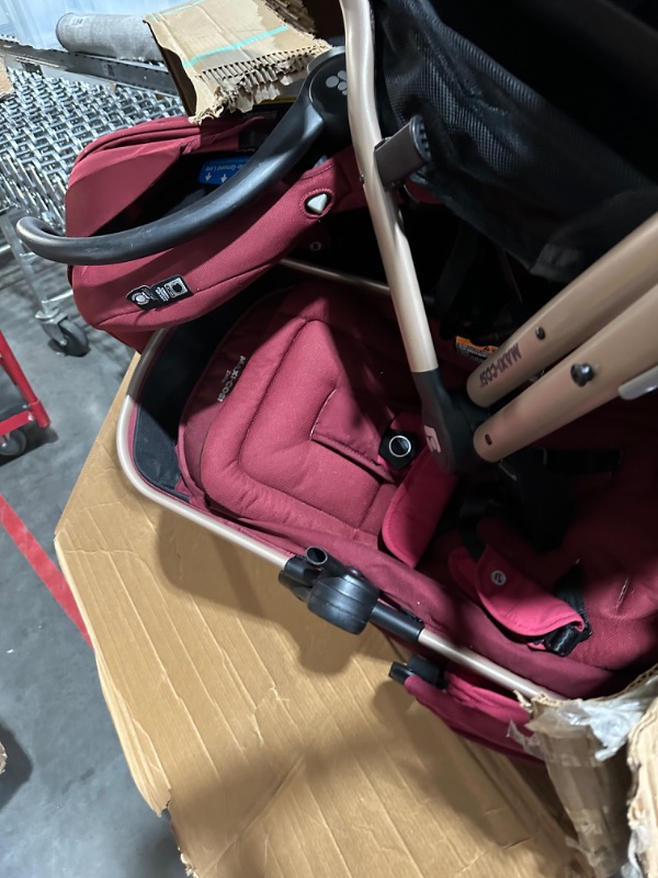 Photo 2 of Evenflo Pivot Modular Travel System With SafeMax Car Seat Only Travel System Dusty Rose