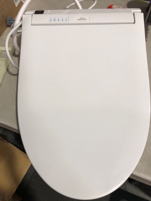 Photo 2 of * used item * damaged * see all images * 
TOTO SW3084#01 WASHLET C5 Electronic Bidet Toilet Seat with PREMIST and EWATER