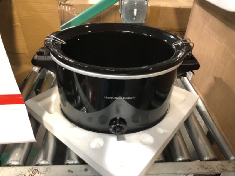 Photo 2 of **no lid**Hamilton Beach Slow Cooker, Extra Large 10 Quart, Stay or Go Portable With Lid Lock, Dishwasher Safe Crock, Black (33195) 10-Quart Black Slow Cooker