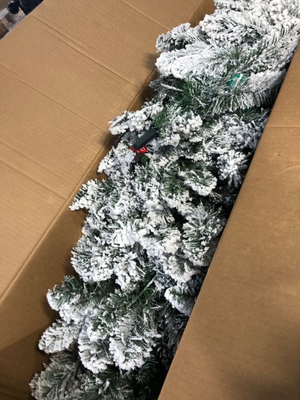 Photo 1 of * half of the lights do not work *
Holiday Living Norman 7-ft Pre-lit Pencil Flocked Artificial Christmas Tree with LED Lights