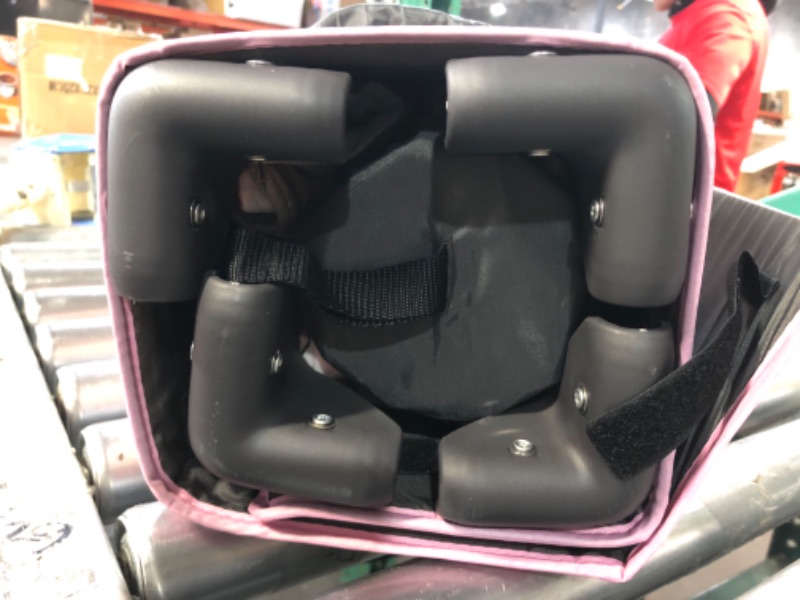 Photo 1 of Dream On Me Zodiak Portable Playard in Grey and Pink, Lightweight, Packable and Easy Setup Baby Playard, Breathable Mesh Sides and Soft Fabric - Comes with a Removable Padded Mat