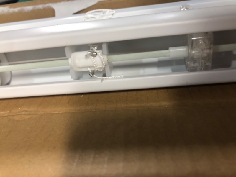 Photo 3 of  Width 32-in x 64-in Cordless White Vinyl Light Filtering Mini Blinds