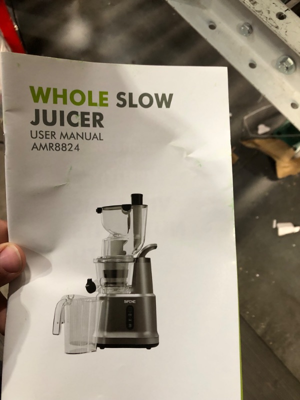 Photo 1 of [FOR PARTS] SiFENE Slow Masticating Juicer Machines with Big 81mm Chute