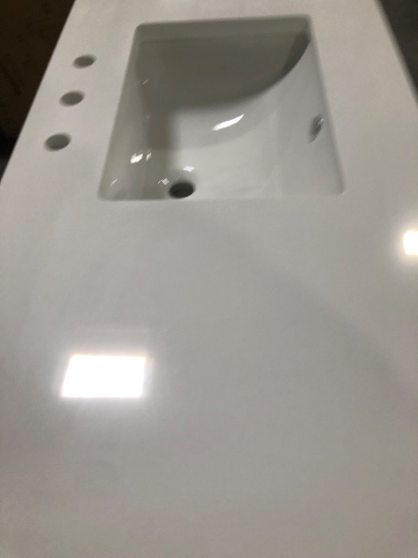 Photo 4 of **See Notes**Origin 21 Beecham 48-in White Undermount Single Sink Bathroom Vanity with White Engineered Stone Top
