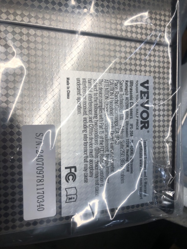 Photo 1 of VEVOR Ultrasonic Cleaner with Digital Timer & Heater, Professional Ultra Sonic Jewelry Cleaner, Stainless Steel Heated Cleaning Machine for Glasses Watch Rings Small Parts Circuit Board (3L)