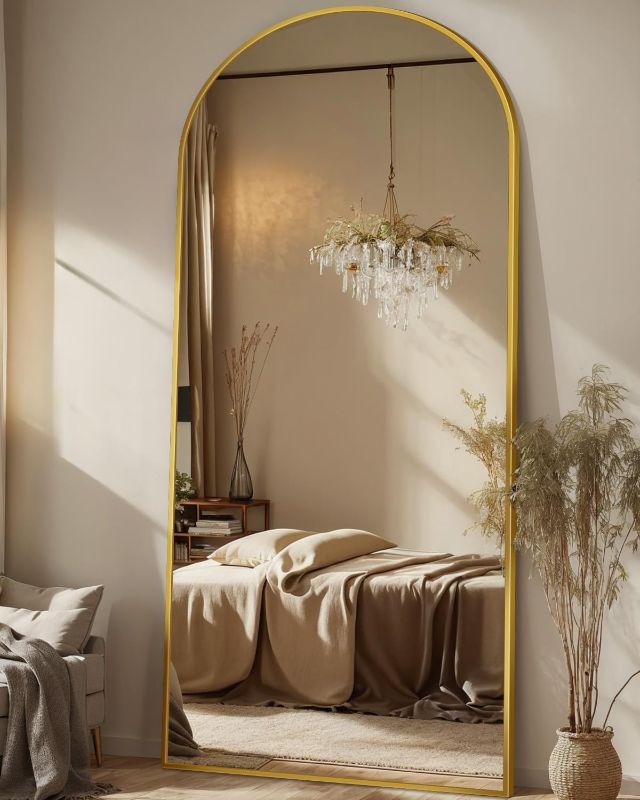 Photo 1 of ***TRUCK / TRAILER PICK UP***
Antok Full Length Mirror, 71"x28" Floor Mirror Freestanding, Oversized Floor Standing Mirror Full Body Mirror with Stand for Bedroom, Hanging Mounted Mirror for Living Room Cloakroom, Gold