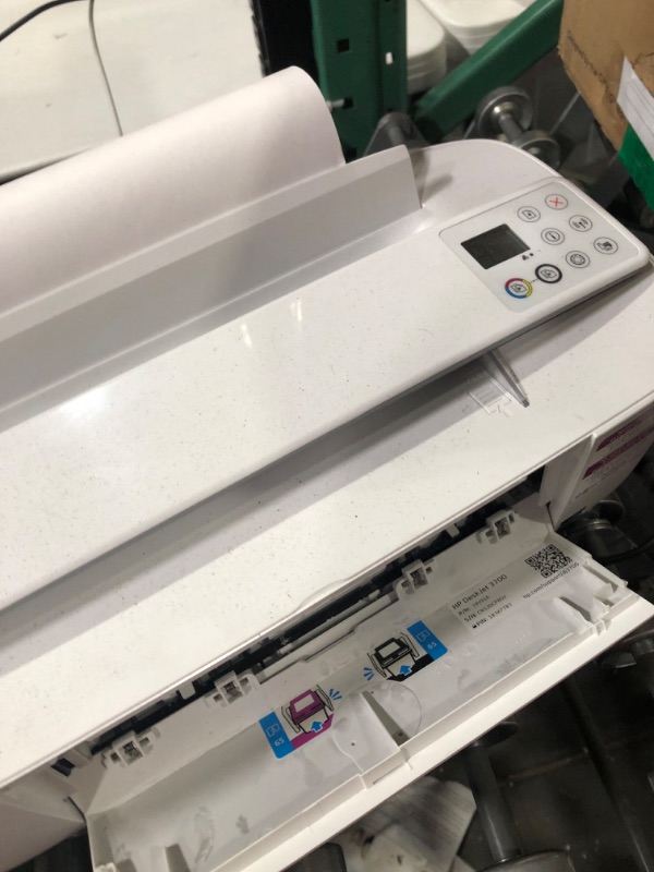 Photo 3 of HP DeskJet 3755 Compact All-in-One Wireless Printer, HP Instant Ink, Works with Alexa - Stone Accent (J9V91A)