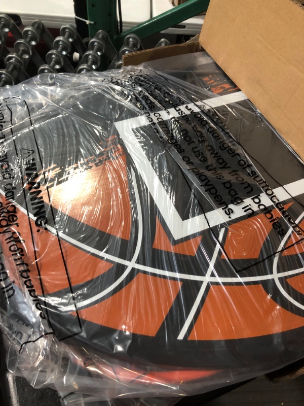 Photo 1 of *SIMILAR TO STOCK* Yohood Kids Basketball Hoop Outdoor 4.82-8.53ft Adjustable, Portable Basketball Hoops & Goals for Kids/Teenagers/Youth in Backyard/Driveway/Indoor, with Enlarged Base and PC Backboard Red