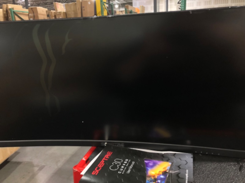 Photo 2 of *MAJOR DAMAGE* Sceptre 30-inch Curved Gaming Monitor 21:9 2560x1080 Ultra Wide Ultra Slim HDMI DisplayPort up to 200Hz Build-in Speakers, Metal Black (C305B-200UN1)