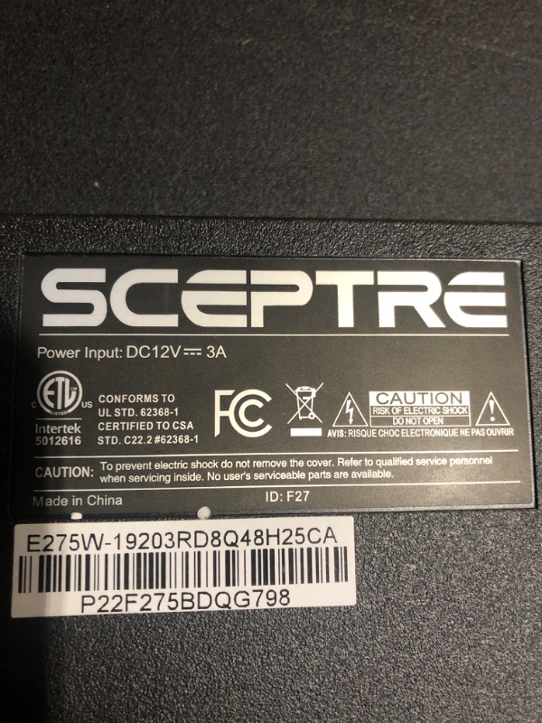 Photo 4 of Sceptre E275W-19203R 27 inch1080P LED Monitor 99% sRGB 2X HDMI VGA Build-in Speakers, Machine Black & 27-Inch FHD LED Gaming Monitor 75Hz 2X HDMI VGA Build-in Speakers, Ultra Slim Metal Black 27" 75Hz Monitor + Monitor Ultra Slim Metal Black