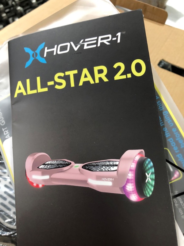 Photo 7 of *BLACK IN COLOR* Hover-1 All-Star 2.0 Hoverboard | 7MPH Top Speed, 7MI Range, 200W Motor, Bluetooth Speaker, 5HR Recharge, 220lbs Max Weight, LED Wheels & Headlights Black