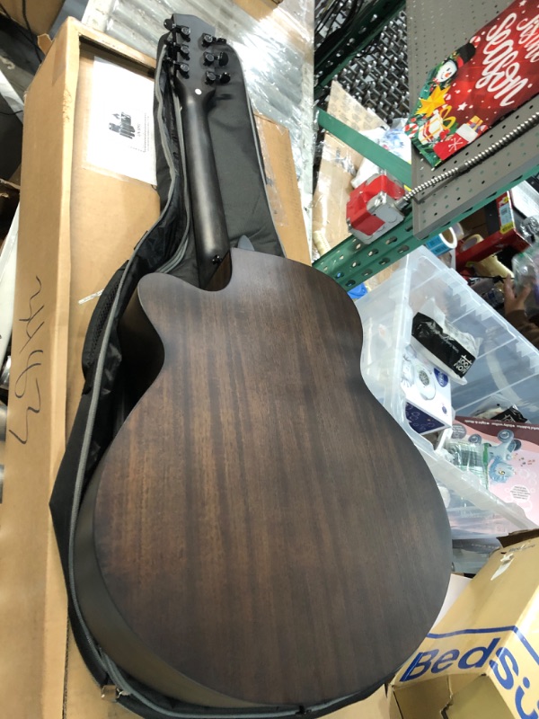 Photo 5 of * used * see all images * 
Donner Black Acoustic Guitar for Beginner Adult Full Size Cutaway Acustica Guitarra