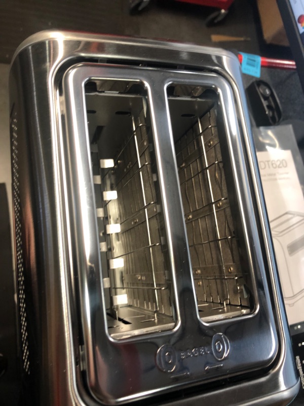 Photo 1 of BUYDEEM DT620 2-Slice Toaster, Extra Wide Slots, Retro Stainless Steel with High Lift Lever, Bagel and Muffin Function, Removal Crumb Tray, 7-Shade Settings (Stainless Steel)