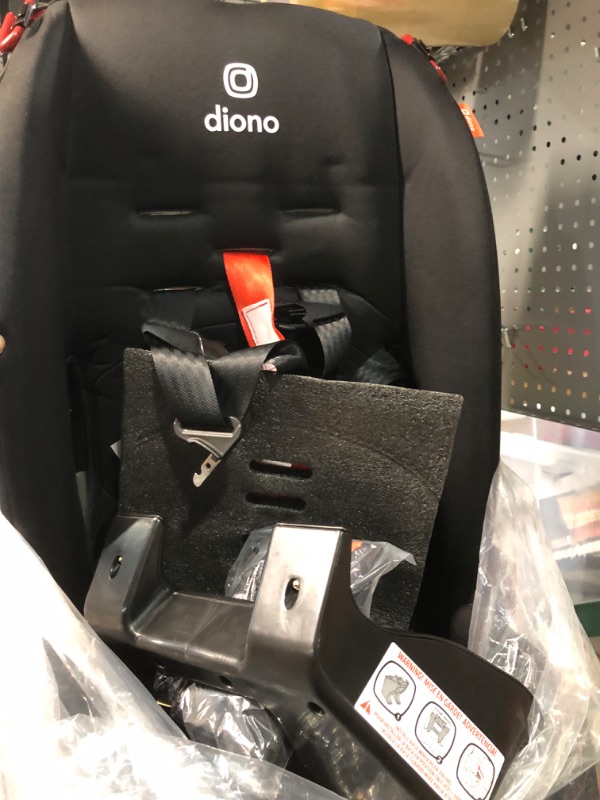 Photo 4 of Diono Radian 3R, 3-in-1 Convertible Car Seat, Rear Facing & Forward Facing, 10 Years 1 Car Seat, Slim Fit 3 Across, Jet Black Radian 3R Fits 3 Across Black Jet