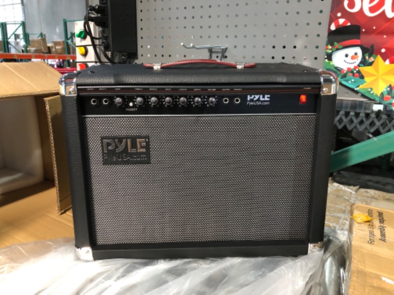 Photo 4 of PyleUsa Portable Electric Guitar Amplifier,40 Watt Power,Two 6” & 8” High-Definition Speaker Cones, Bass, Dual Inputs, Overdrive,Digital Delay, Amp Control Volume, EQ for Beginner and Advance Practice