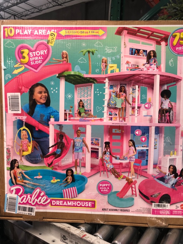 Photo 5 of Barbie Dreamhouse 2023, Pool Party Doll House with 75+ Pieces and 3-Story Slide, Barbie House Playset, Pet Elevator and Puppy Play Areas?