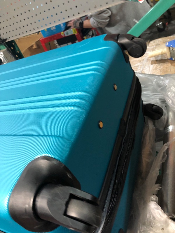 Photo 2 of *SUITCASES ONLY* Travelers Club Sky+ Luggage Set, Teal, 5 Piece Teal 5 Piece Set